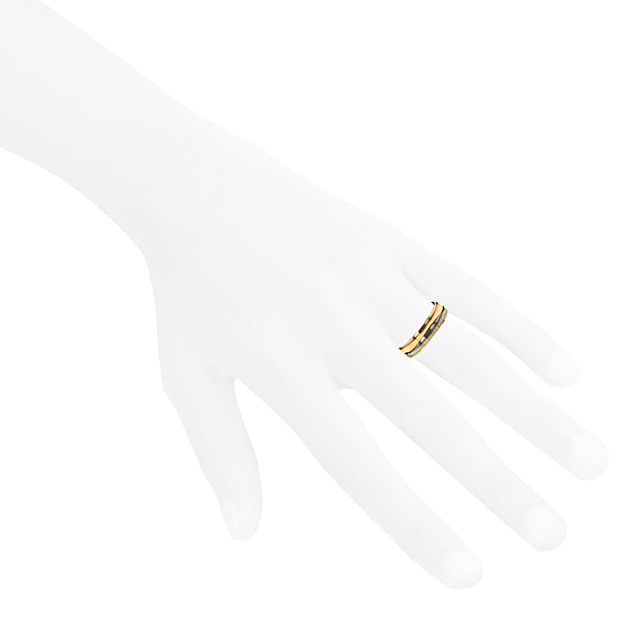 Sortija época años 90 Cartier en oro rosa y oro blanco - Detail D1