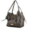Burberry Canterbury shopping bag in golden brown glittering leather - 00pp thumbnail