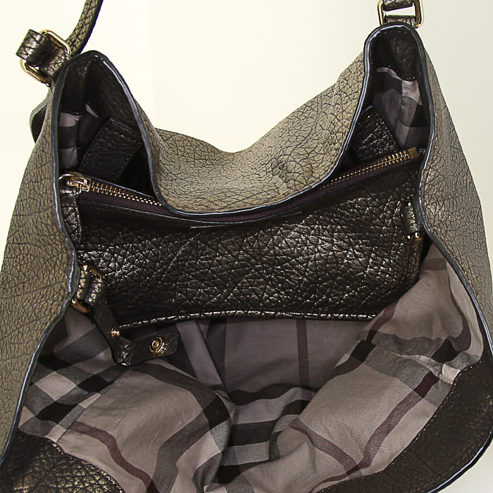 Shopping bag Burberry Canterbury in pelle iridescente mordoré - Detail D2