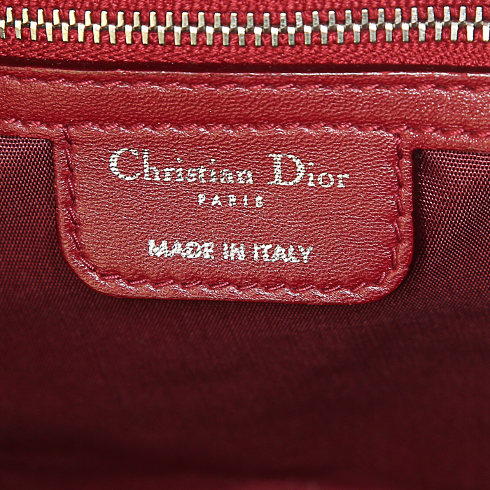 Dior Miss Dior handbag in red leather cannage - Detail D3