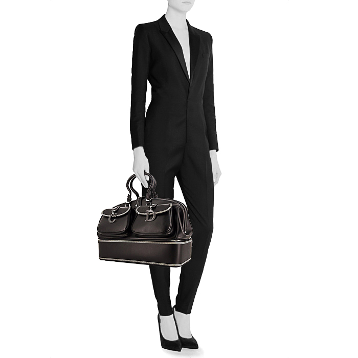 Dior Détective 24 hours bag in black leather - Detail D1