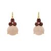 Pomellato Luna earrings in pink gold,  tourmaline and quartz - 00pp thumbnail