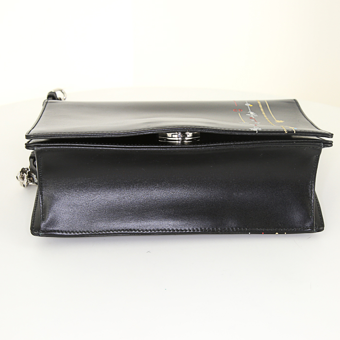 Sac bandoulière Dior Diorama en cuir noir - Detail D5