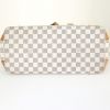 Louis Vuitton Hampstead shopping bag in azur damier canvas and natural leather - Detail D4 thumbnail