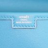 Hermes Jige pouch in blue Swift leather - Detail D3 thumbnail