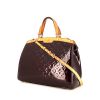 Louis Vuitton Brea handbag in plum monogram patent leather and natural leather - 00pp thumbnail