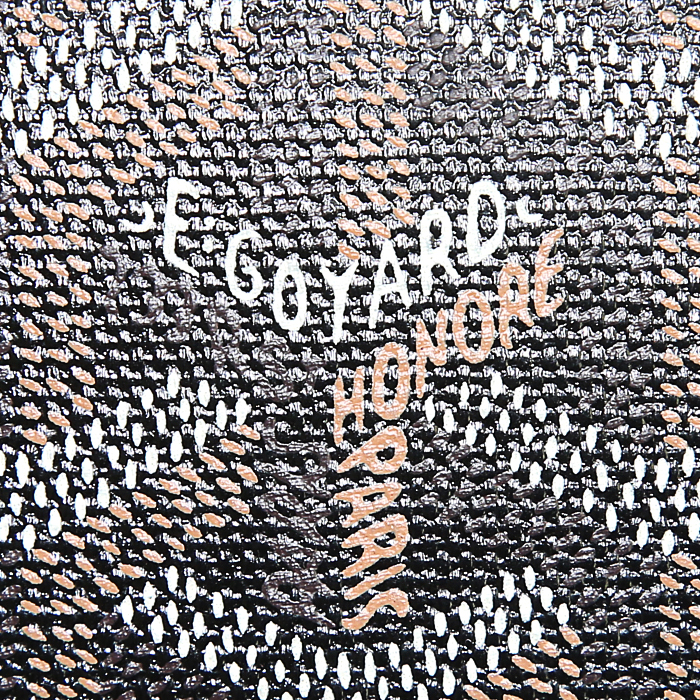 Goyard Okinawa handbag in black monogram canvas and black leather - Detail D3