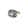 Vintage Art Nouveau ring in yellow gold,  platinium and diamonds - 00pp thumbnail