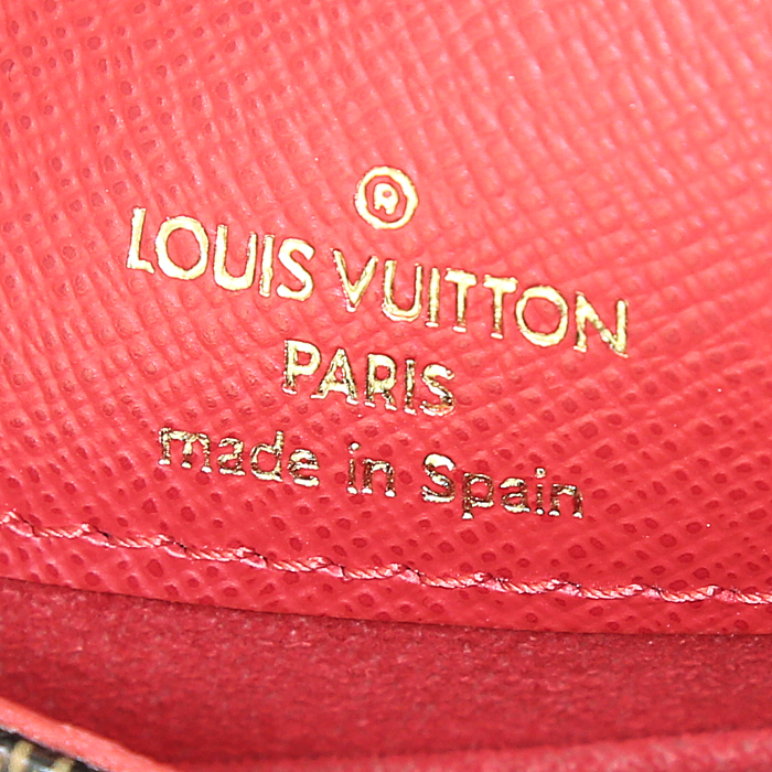 Bolso bandolera Louis Vuitton Musette Tango en lona a cuadros marrón y cuero marrón - Detail D3