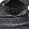 Dior Gaucho bag worn on the shoulder or carried in the hand in black grained leather - Detail D2 thumbnail