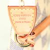 Louis Vuitton Pochette accessoires pouch in azur damier canvas and natural leather - Detail D3 thumbnail