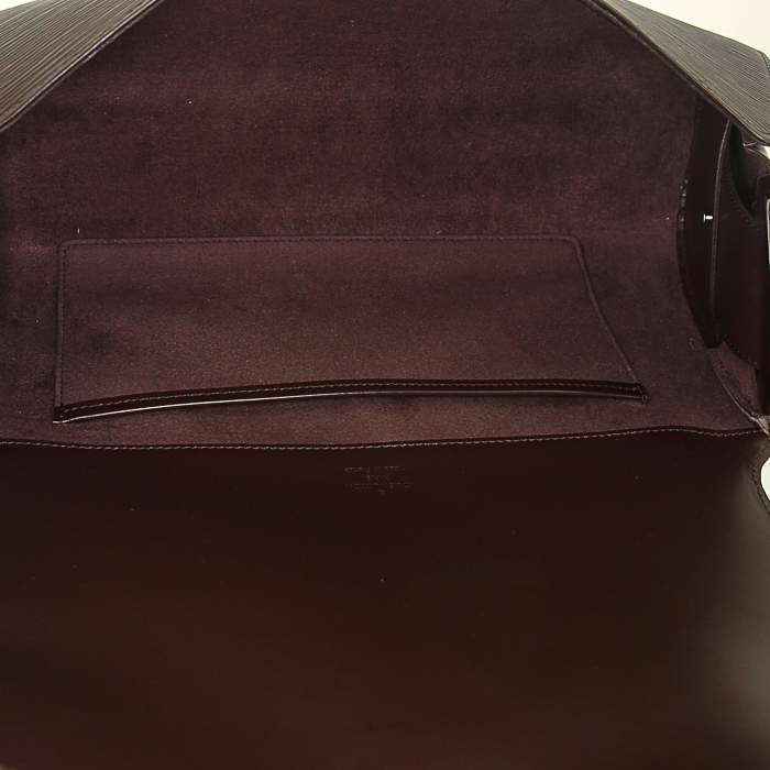 Borsa Louis Vuitton in pelle Epi marrone - Detail D2