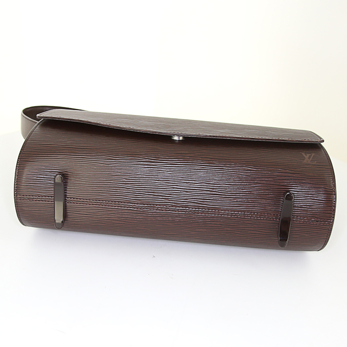Louis Vuitton handbag in brown epi leather - Detail D4