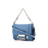 Versace Ryder small model shoulder bag in blue leather - 00pp thumbnail