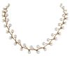 Flexible Vintage necklace in yellow gold and pearls - 00pp thumbnail
