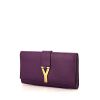 Yves Saint Laurent Chyc pouch in purple leather - 00pp thumbnail