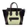 Bolso de mano Celine Luggage en cuero negro y piel de potro verde agua - 360 thumbnail