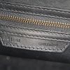 Bolso de mano Celine Luggage en cuero negro y piel de potro verde agua - Detail D3 thumbnail