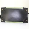 Bolso de mano Celine Luggage en cuero negro y piel de potro verde agua - Detail D4 thumbnail