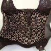 Gucci handbag in brown monogram leather - Detail D2 thumbnail