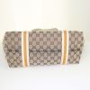 Gucci shopping bag in beige monogram canvas and beige leather - Detail D4 thumbnail