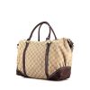 Gucci HorsebitNailBoston handbag in beige monogram canvas and brown leather - 00pp thumbnail