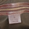 Gucci HorsebitNailBoston handbag in beige monogram canvas and brown leather - Detail D3 thumbnail