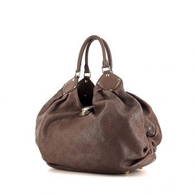 Borsa Louis Vuitton L in pelle Mahina color talpa