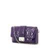 Dior Miss Dior handbag in purple patent quilted leather - 00pp thumbnail