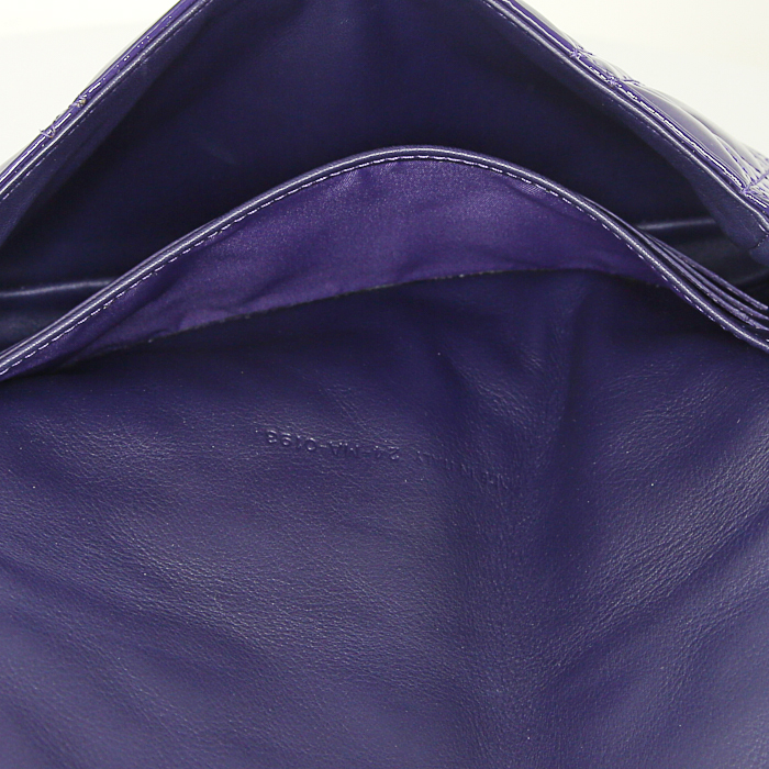 Dior Miss Dior handbag in purple patent quilted leather - Detail D2