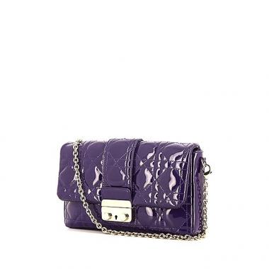 Dior Miss Dior handbag in purple patent quilted leather