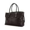 Tod's handbag in dark brown grained leather - 00pp thumbnail