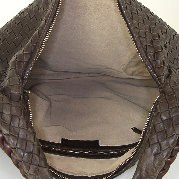 Borsa Bottega Veneta Veneta in pelle intrecciata marrone - Detail D2
