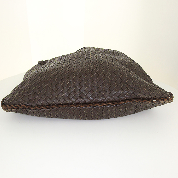 Borsa Bottega Veneta Veneta in pelle intrecciata marrone - Detail D4