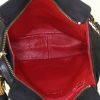 Chanel Vintage handbag in black satin and black leather - Detail D2 thumbnail