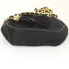 Chanel Vintage handbag in black satin and black leather - Detail D5 thumbnail