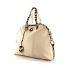 Saint Laurent Muse Medium handbag in off-white leather and leopard foal - 00pp thumbnail
