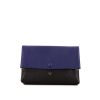 Celine All Soft handbag in blue and black leather and beige suede - 360 Front thumbnail