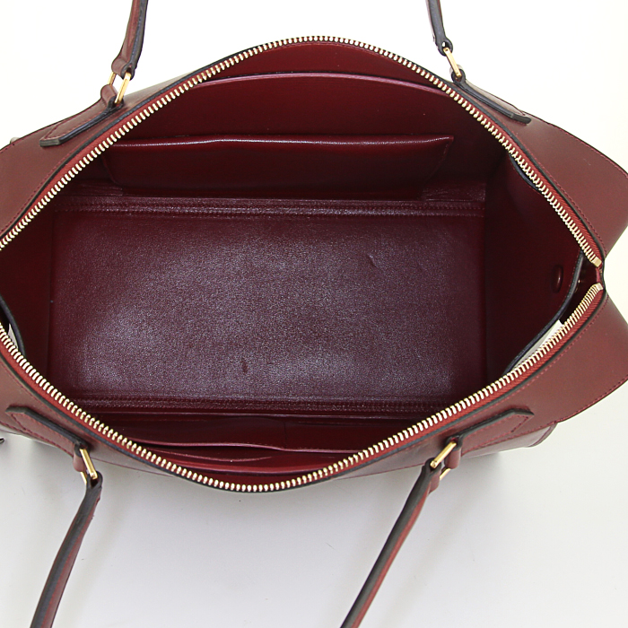 Celine small model handbag in burgundy leather - Detail D2