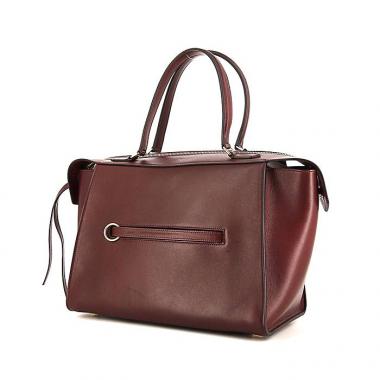 Bolso de mano Celine modelo pequeño en cuero color burdeos