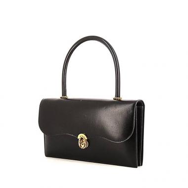 Sac à main Hermès Escale en cuir box noir