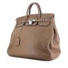 Bolsa de viaje Hermes Haut à Courroies - Travel Bag en cuero togo marrón etoupe - 00pp thumbnail