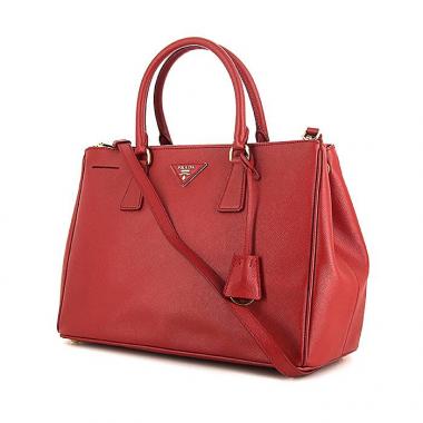 Bolso de mano Prada Galleria modelo grande en cuero saffiano rojo