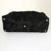 Shopping bag Renaud Pellegrino in puledro nero e pelle nera - Detail D4 thumbnail