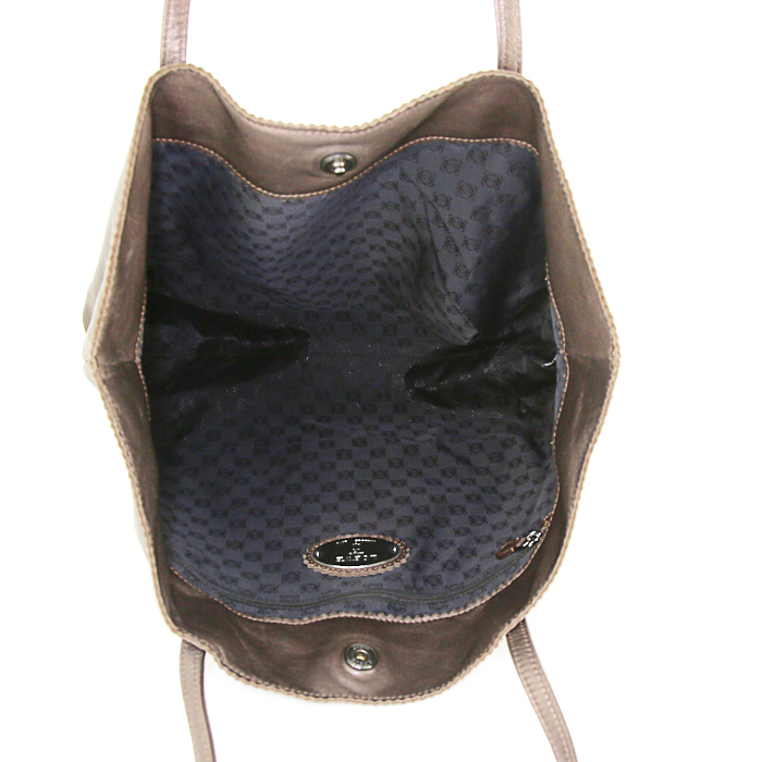 Loewe shopping bag in golden brown leather - Detail D2