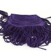 Ralph Lauren shoulder bag in purple suede - Detail D4 thumbnail