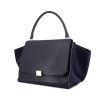 Celine Trapeze large model handbag in blue leather and blue suede - 00pp thumbnail