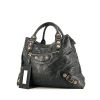 Balenciaga Velo handbag in grey blue leather - 00pp thumbnail
