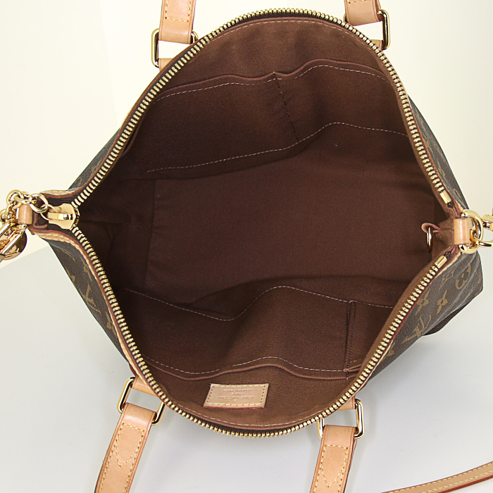 Louis Vuitton Palermo shopping bag in monogram canvas and natural leather - Detail D3
