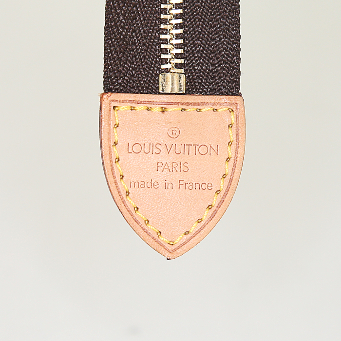 Louis Vuitton pouch in monogram canvas and natural leather - Detail D3